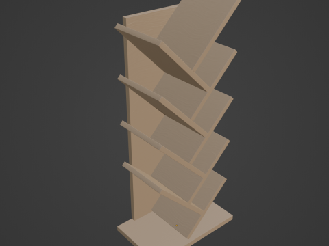 Medium Bookshelf 02 Modelo 3D