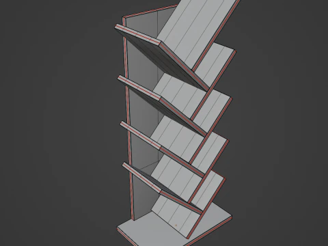 Tier Tree Medium Bookshelf 3D Model