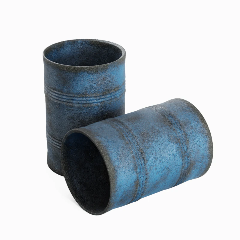 Barril de aço usado B 02 Modelo 3D .c4d .max .obj .3ds .fbx .stl .blend
