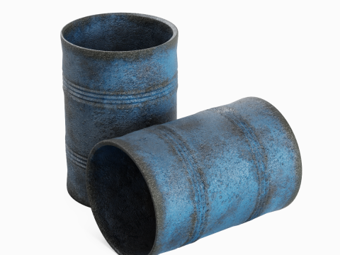 Used Steel Barrel B 02 Modèle 3D
