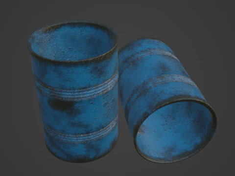 Barril de a&ccedil;o usado B 02 Modelo 3D