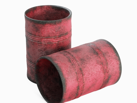 Used Steel Barrel B 03 Modèle 3D