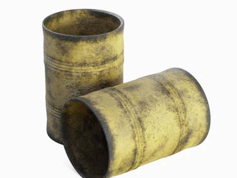 중고 강철 배럴 B 04 3D 모델