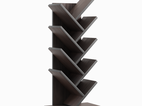Medium Bookshelf B 01 3D Model