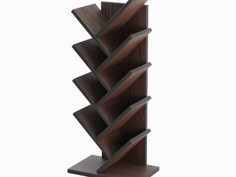 Medium Bookshelf B 01 3D Model