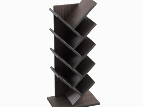 Medium Bookshelf B 01 3D Model