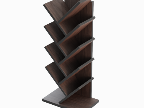 Medium Bookshelf B 01 3D Model