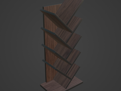 Medium Bookshelf B 01 3D Model