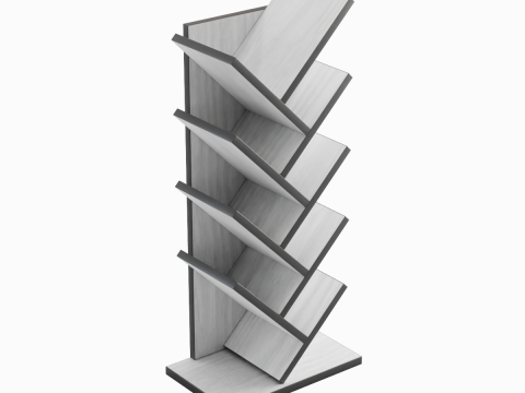 Medium Bookshelf B 02 3Dモデル