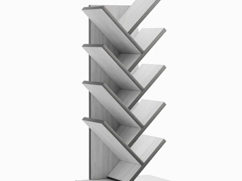 Medium Bookshelf B 02 3D Model