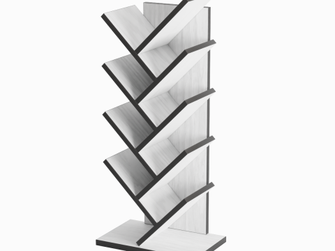 Medium Bookshelf B 02 3D Model