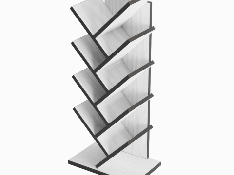 Medium Bookshelf B 02 3D Model