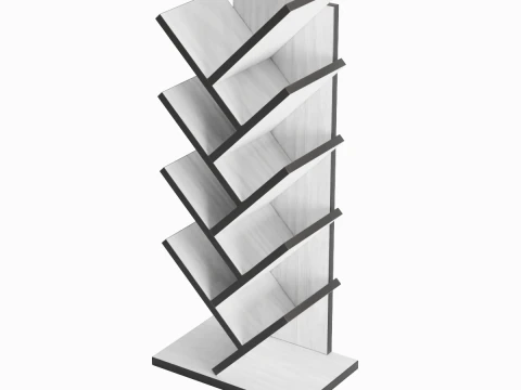 Medium Bookshelf B 02 3D Model