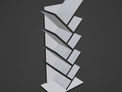 Medium Bookshelf B 02 3D Model