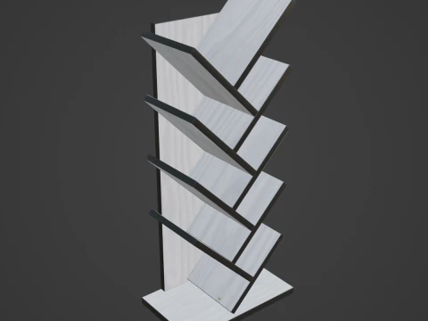 Medium Bookshelf B 02 3D Model