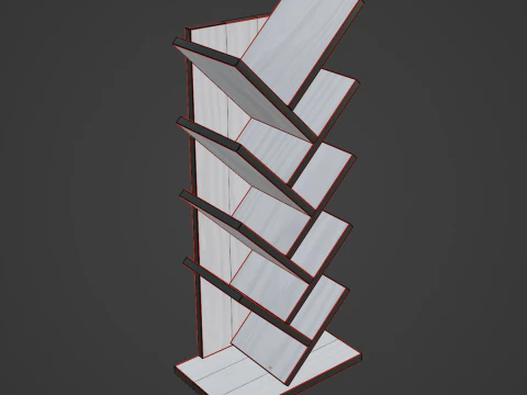 Medium Bookshelf B 02 3D Model