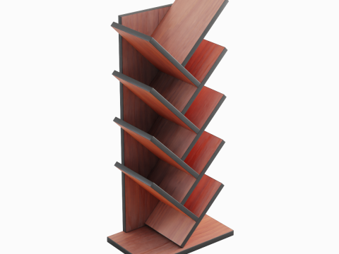 Medium Bookshelf B 03 3D Модель