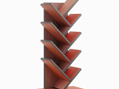 Medium Bookshelf B 03 3D Model