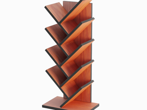 Medium Bookshelf B 03 3Dモデル