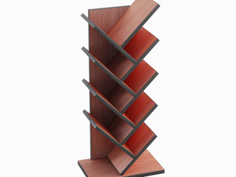 Medium Bookshelf B 03 3Dモデル