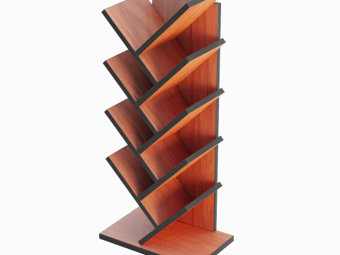 Medium Bookshelf B 03 3D Model