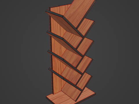 Medium Bookshelf B 03 3Dモデル