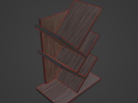 Small Bookshelf B 01 3D मॉडल