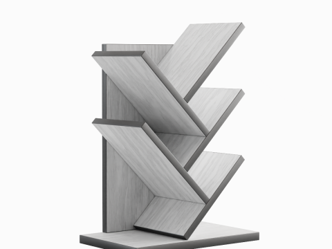 Small Bookshelf B 02 Modelo 3D