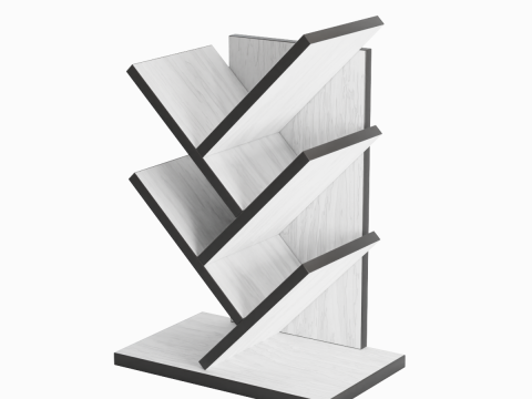 Small Bookshelf B 02 Modelo 3D