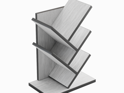 Small Bookshelf B 02 Modelo 3D