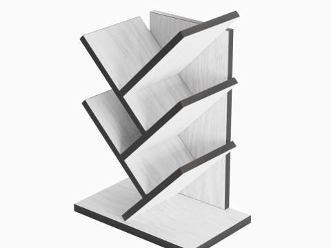 Small Bookshelf B 02 Modelo 3D