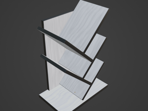 Small Bookshelf B 02 Modelo 3D