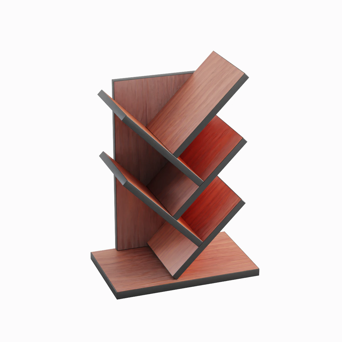 Small Bookshelf B 03 3D Model .c4d .max .obj .3ds .fbx .stl .blend 