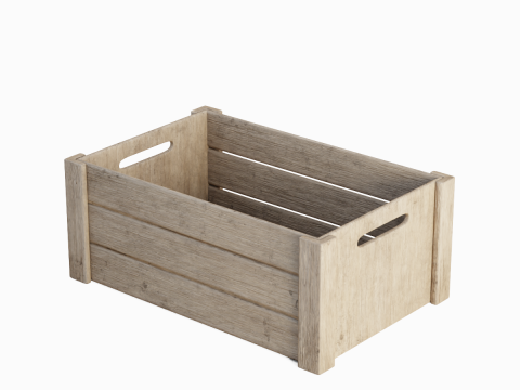 Wooden Crate B 01 3Dモデル