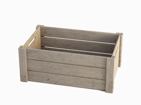 Wooden Crate B 01 Model 3D