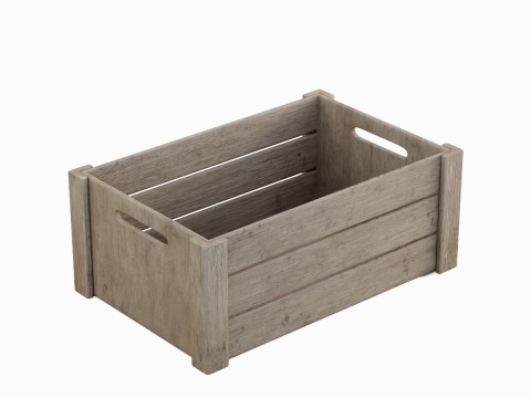 Wooden Crate B 01 Model 3D