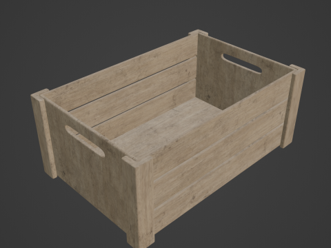 Wooden Crate B 01 Model 3D