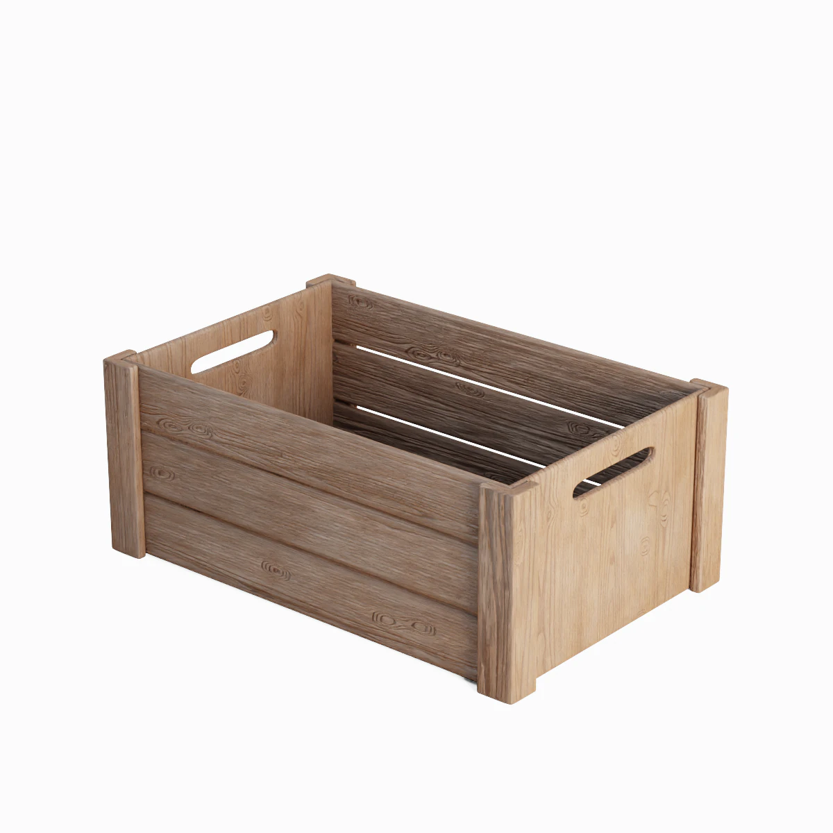 Wooden Crate B 02 3D Model .c4d .max .obj .3ds .fbx .stl .blend