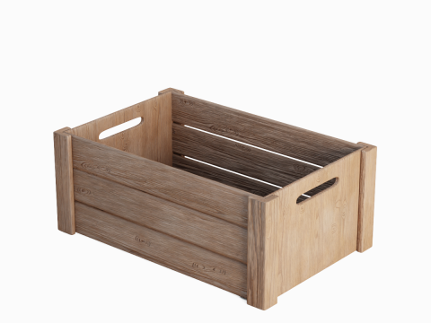 Wooden Crate B 02 3Dモデル