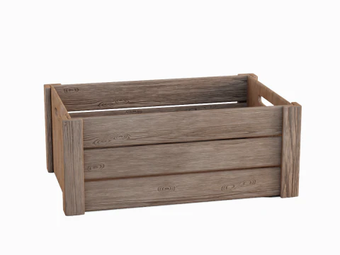 Wooden Crate B 02 3D Model