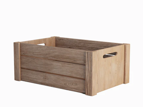 Wooden Crate B 02 3D Model