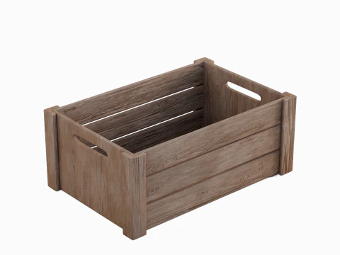 Wooden Crate B 02 3D Model