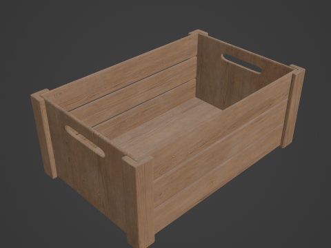 Wooden Crate B 02 3D Model