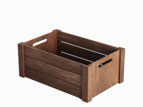 Wooden Crate B 03 Model 3D