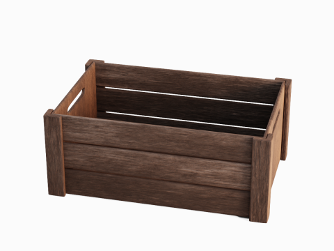 Wooden Crate B 03 3D Model