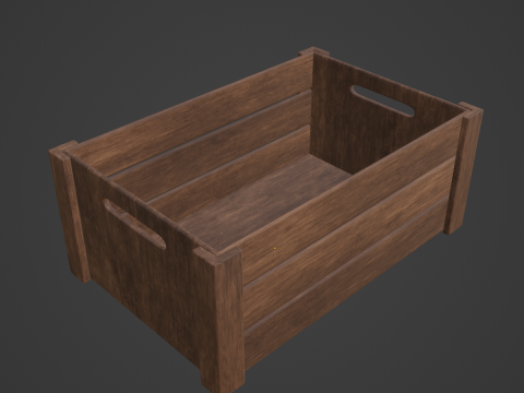 Wooden Crate B 03 3D Model