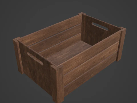 Wooden Crate B 03 3D Model