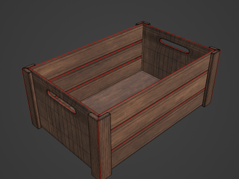 Wooden Crate B 03 3D Model