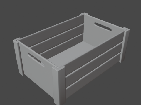 Wooden Crate B 03 3D Model