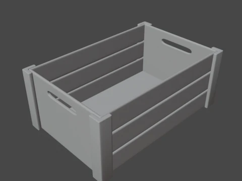 Wooden Crate B 03 3D Model